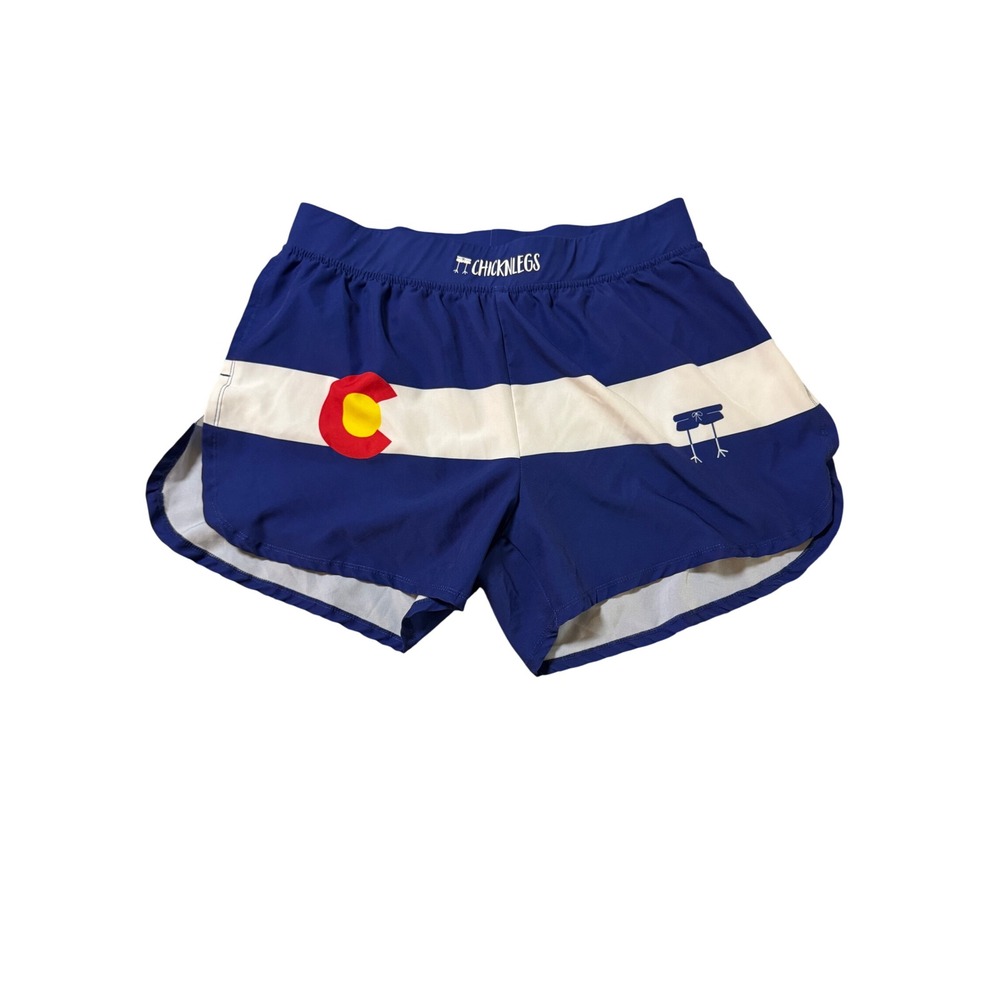 ChicknLegs Colorado Flag Size XL Lined Blue Running 4" Stretch Waist